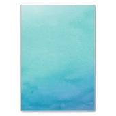 Blauwe en Blauwgroen Waterverf Blank Kaart (Achterkant)
