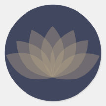 Blauwe en bruinachtige Sticker van de Lotus Flower