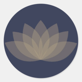 Blauwe en bruinachtige Sticker van de Lotus Flower