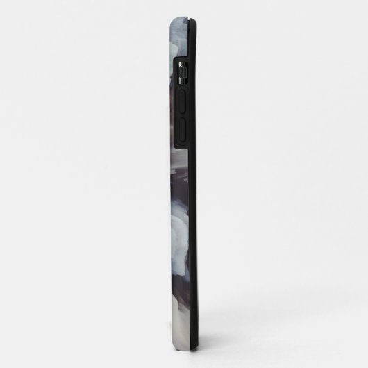 Blauwe en bruine abstracte verftelefoondozen Case-Mate iPhone case (Achterkant/links)