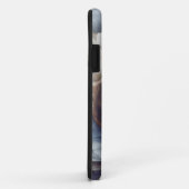 Blauwe en bruine abstracte verftelefoondozen Case-Mate iPhone case (Achterkant/rechts)