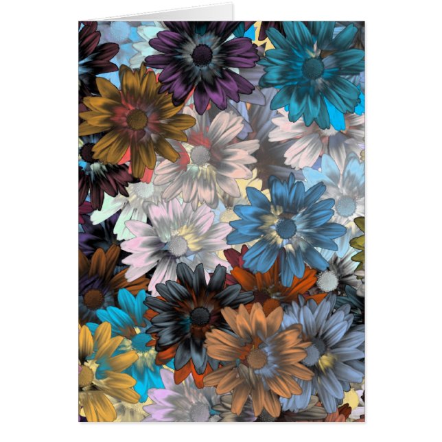 Blauwe en bruine bloem (Voorkant)