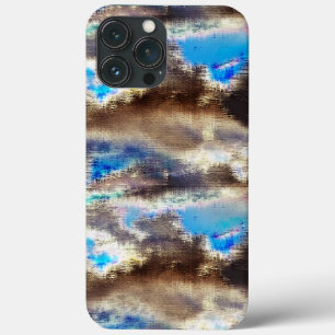 Blauwe en bruine gekleurde textuur in een ruwe hou Case-Mate iPhone case