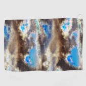 Blauwe en bruine gekleurde textuur in een ruwe hou golfhanddoek (Horizontaal)