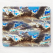 Blauwe en bruine gekleurde textuur in een ruwe hou muismat (Voorkant)