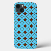Blauwe en bruine Hoesje-Mate iPhone case (Achterkant)