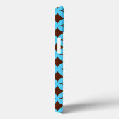 Blauwe en bruine Hoesje-Mate iPhone case (Achterkant / Rechts)