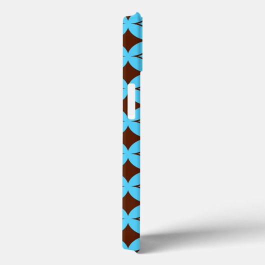 Blauwe en bruine Hoesje-Mate iPhone case (Achterkant / Rechts)