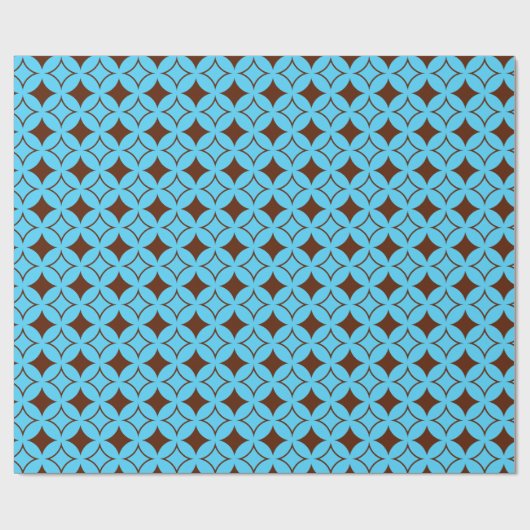 Blauwe en bruine schildpad cadeaupapier (Vlak)