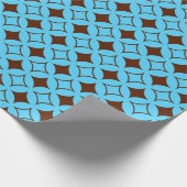 Blauwe en bruine schildpad cadeaupapier (Hoek)