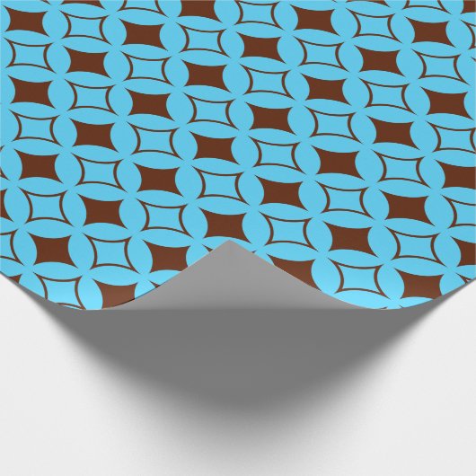 Blauwe en bruine schildpad cadeaupapier (Hoek)