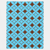 Blauwe en bruine schildpad fleece deken (Voorkant)