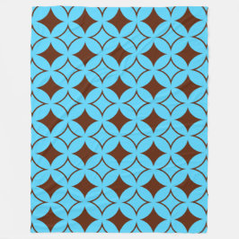 Blauwe en bruine schildpad fleece deken