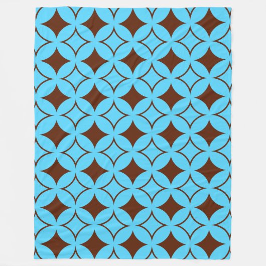 Blauwe en bruine schildpad fleece deken (Voorkant)