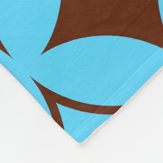 Blauwe en bruine schildpad fleece deken (Hoek)