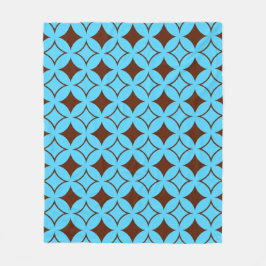 Blauwe en bruine schildpad fleece deken