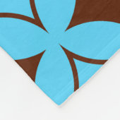 Blauwe en bruine schildpad fleece deken (Hoek)