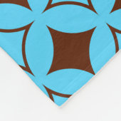 Blauwe en bruine schildpad fleece deken (Hoek)