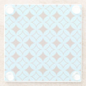 Blauwe en bruine schildpad glazen onderzetter (Achterkant)