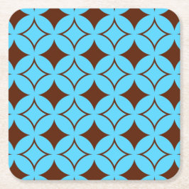 Blauwe en bruine schildpad kartonnen onderzetters