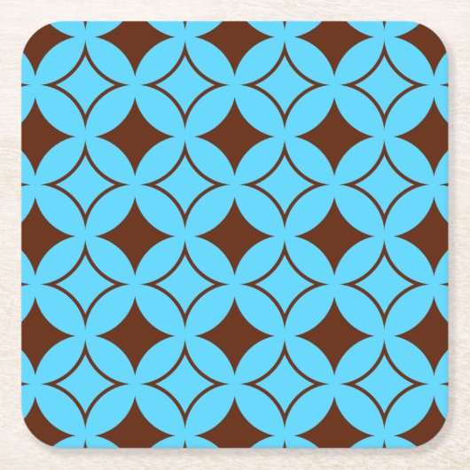 Blauwe en bruine schildpad kartonnen onderzetters (Voorkant)