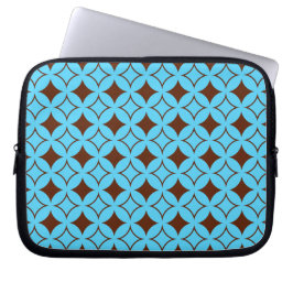 Blauwe en bruine schildpad laptop sleeve