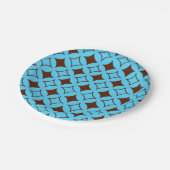 Blauwe en bruine schildpad papieren bordje (Gekanteld)