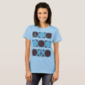 Blauwe en bruine Stippen T-shirt (Voorkant volledig)