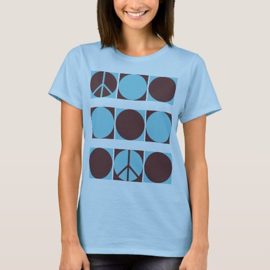 Blauwe en bruine Stippen T-shirt (Voorkant)