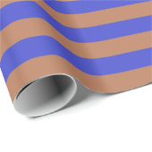 Blauwe en bruine strepen cadeaupapier (Rol Hoek)