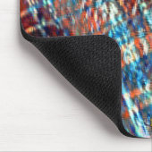 Blauwe en bruine strepen die rustisch zijn doorkru muismat (Hoek)