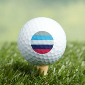 Blauwe en bruine strepen golfballen (Insitu Shirt)