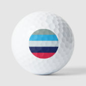 Blauwe en bruine strepen golfballen (Voorkant)