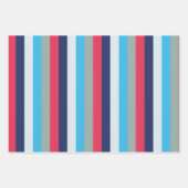 Blauwe en bruine strepen inpakpapier vel (Voorkant)