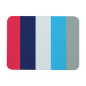 Blauwe en bruine strepen magneet (Horizontaal)