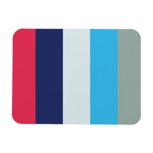 Blauwe en bruine strepen magneet (Horizontaal)