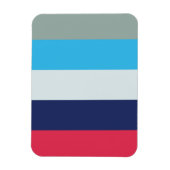 Blauwe en bruine strepen magneet (Verticaal)