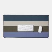 Blauwe en bruine strepen patroon bureaumat (Keyboard & Muis)