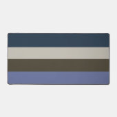 Blauwe en bruine strepen patroon bureaumat (Voorkant)