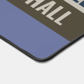 Blauwe en bruine strepen patroon bureaumat (Hoek)