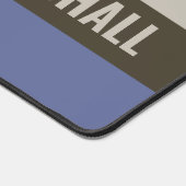 Blauwe en bruine strepen patroon bureaumat (Hoek)