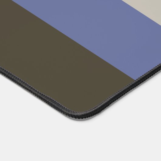 Blauwe en bruine strepen patroon bureaumat (Hoek)