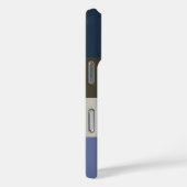 Blauwe en bruine strepen patroon Case-Mate iPhone case (Achterkant / Rechts)