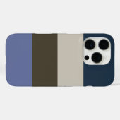 Blauwe en bruine strepen patroon Case-Mate iPhone case (Achterkant (horizontaal))