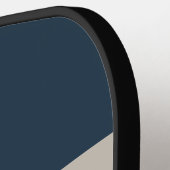 Blauwe en bruine strepen patroon pickleball paddle (Links Detail)