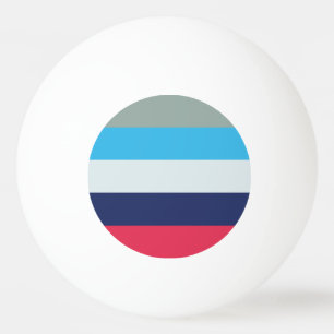 Blauwe en bruine strepen pingpongbal