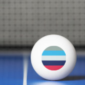Blauwe en bruine strepen pingpongbal (Net)