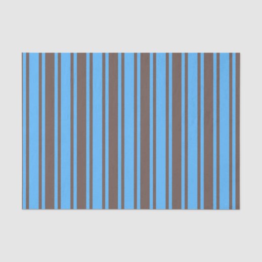 Blauwe en bruine strepen van snoep tissuepapier (Voorkant)