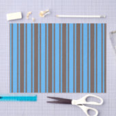 Blauwe en bruine strepen van snoep tissuepapier (Craft)