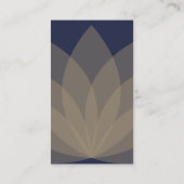 Blauwe en bruine Visitekaartjes van Lotus Flower (Achterkant)